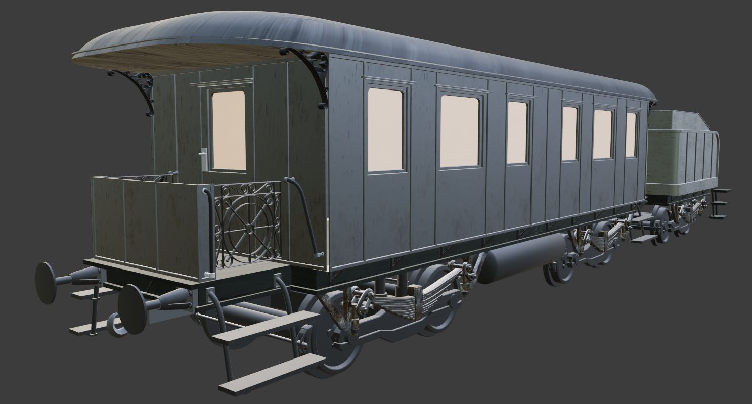 Train wagon and coal wagon preview image 2